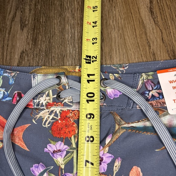 Saxx Betawave 2N1 Boardie 17" Men's 34 Swim Trunks Shorts Ballpark Pouch Fish - Picture 11 of 13